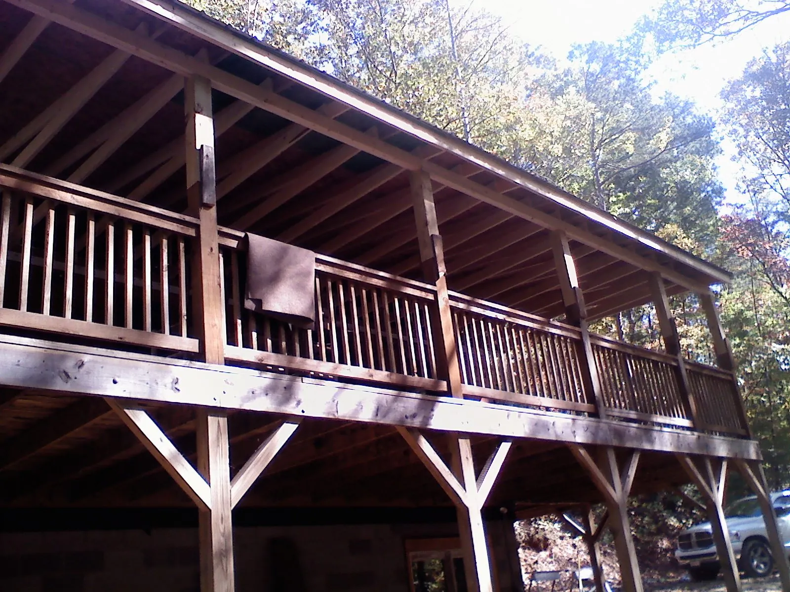 Timber framing under a new elevated porch and deck — Roof Leak Repair in Otho by Roofing Brothers
